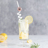 Eight Piece Set Of Sparkling Disco Ball Straws For Parties