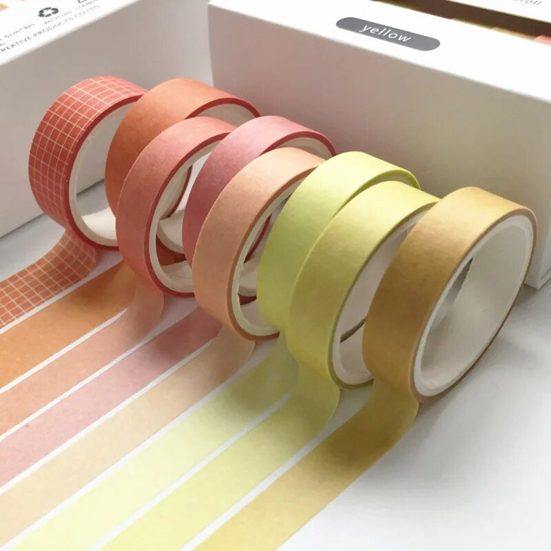 Eight Piece Solid Colour Tape Set for Crafting Projects