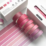 Eight Piece Solid Colour Tape Set for Crafting Projects
