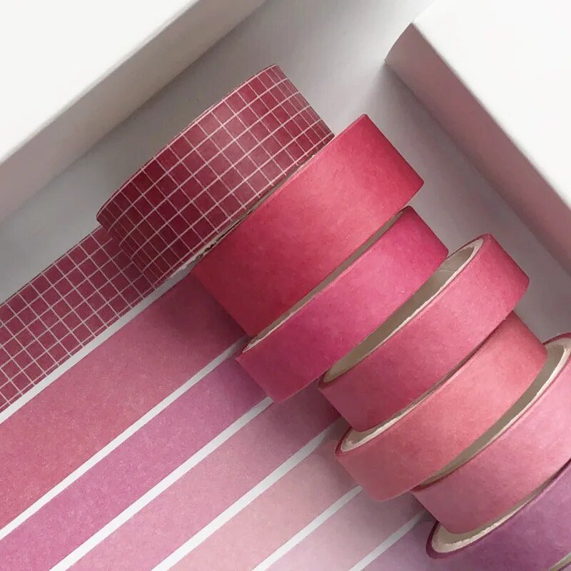 Eight Piece Solid Colour Tape Set for Crafting Projects