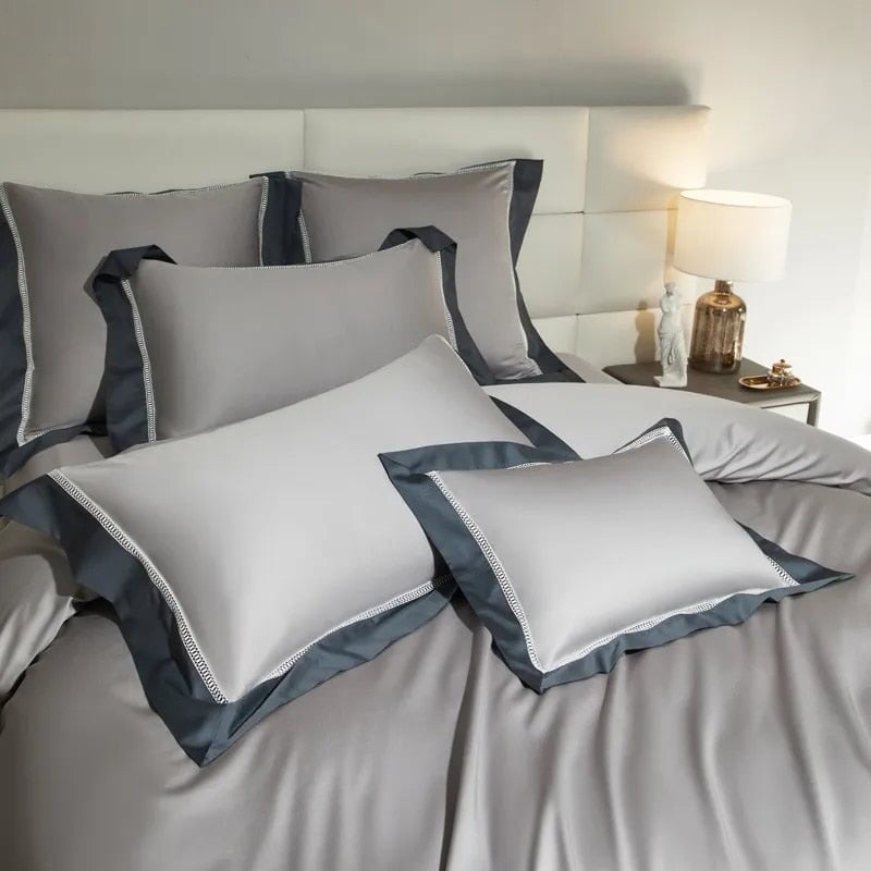Essence Duvet Cover Set – 1000 TC Egyptian Cotton with Elegant Border Detailing
