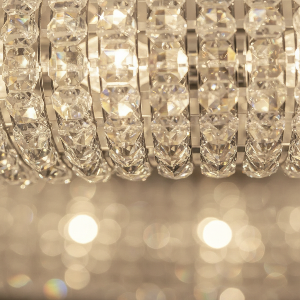 Ethereal Crystal LED Chandelier – Modern Silver & Gold K9 Crystal Light for Living Room & Dining