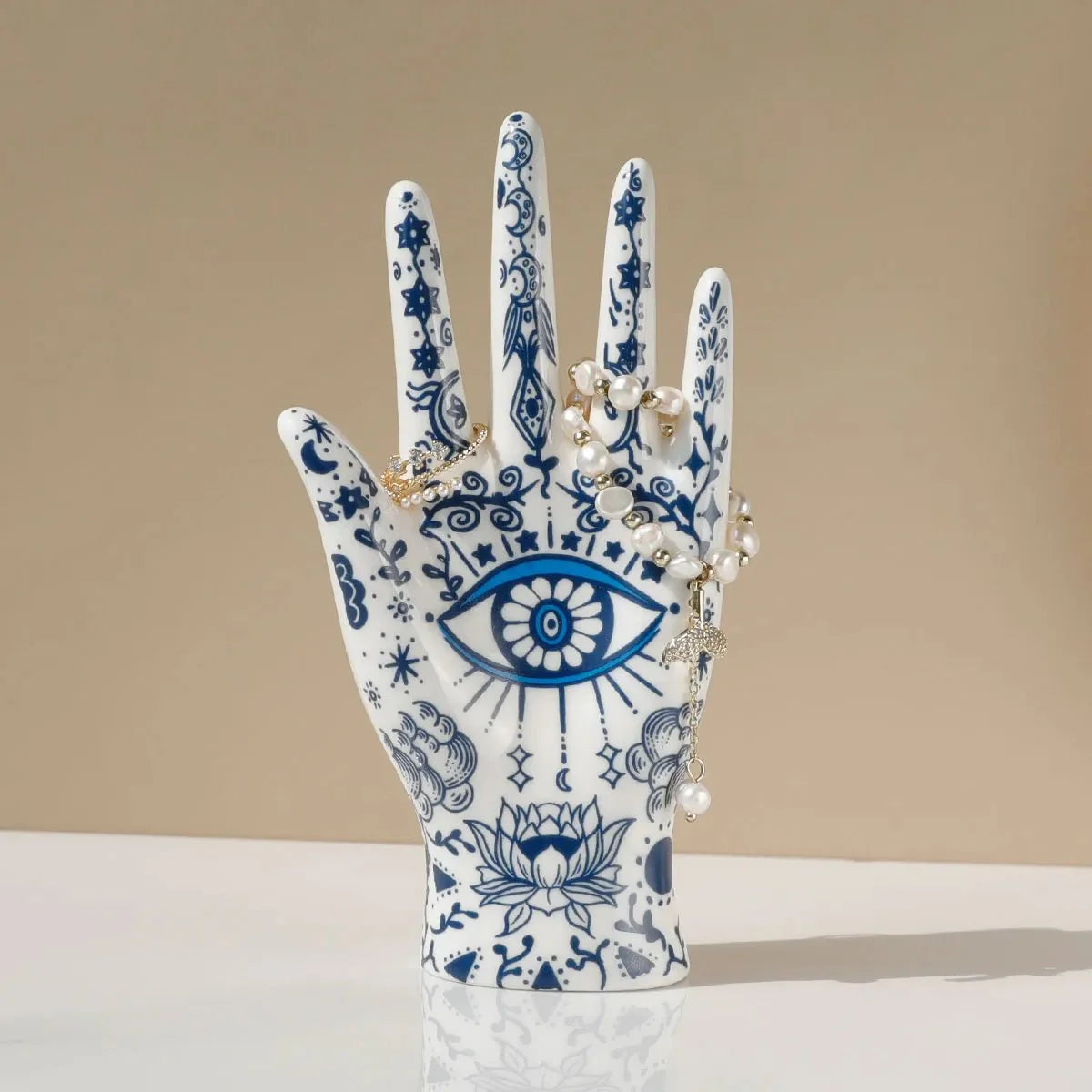 Eye of Fatima Ceramic Jewellery Display Stand for Organizing