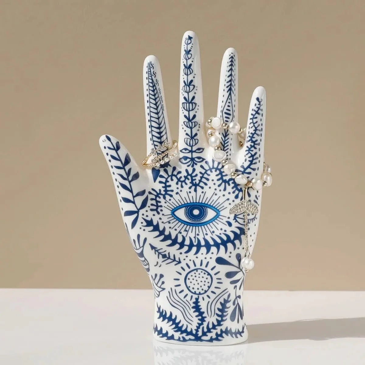 Eye of Fatima Ceramic Jewellery Display Stand for Organizing