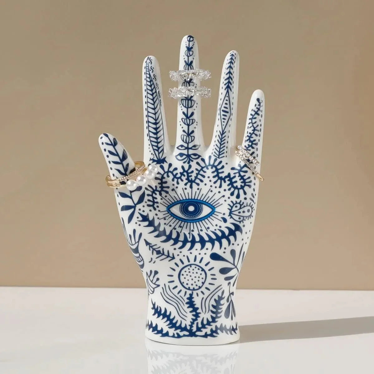 Eye of Fatima Ceramic Jewellery Display Stand for Organizing