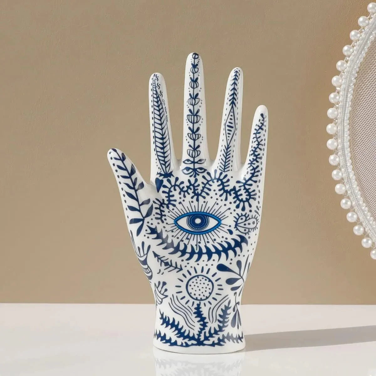 Eye of Fatima Ceramic Jewellery Display Stand for Organizing