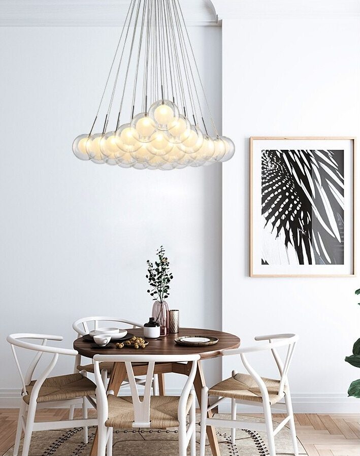Cluster LED Chandelier – Modern Nordic Hanging Light for Kitchen & Dining