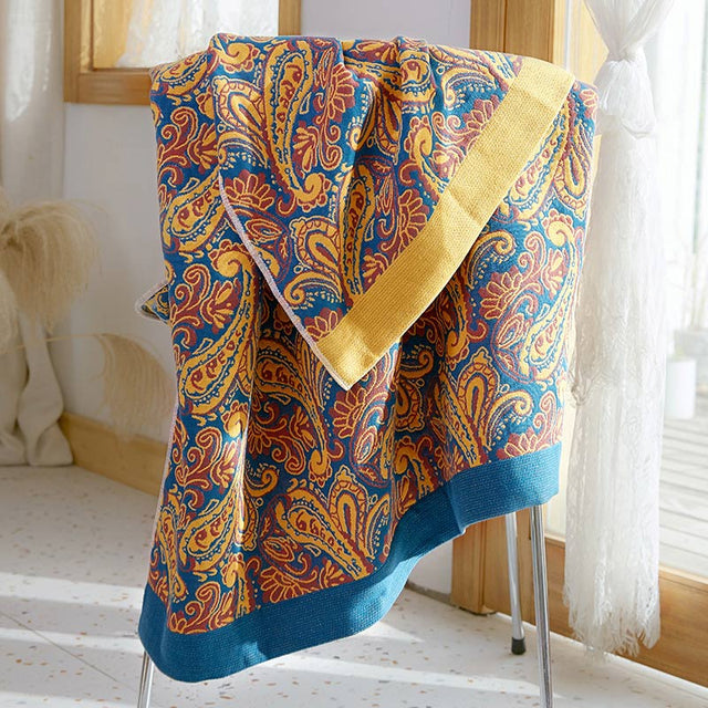 Ownkoti Mixed Color Reversible Gauze Bath Towel-5