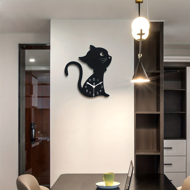 PurrfectTime Cat Wall Clock - Stylish Modern Home Decor