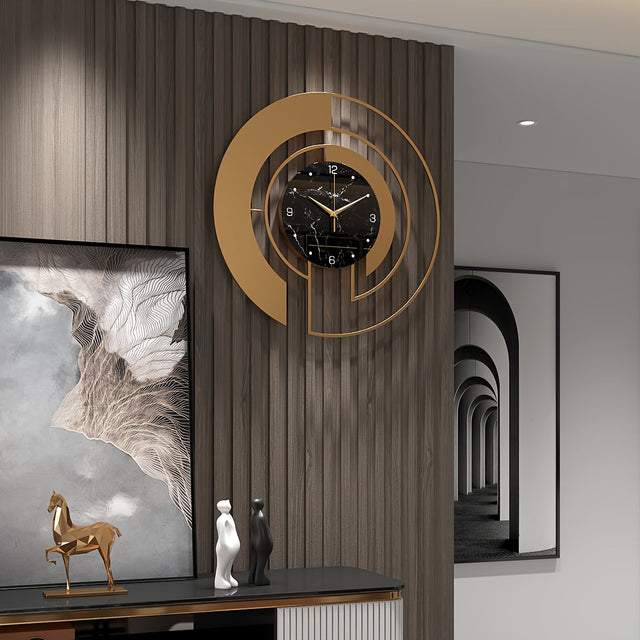 Gold Geometric Wall Clock
