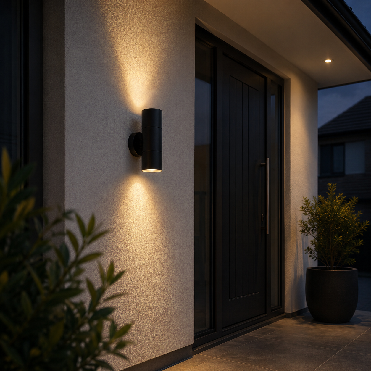 Cylindrical Up Down Outdoor Wall Light, Waterproof Garden Light