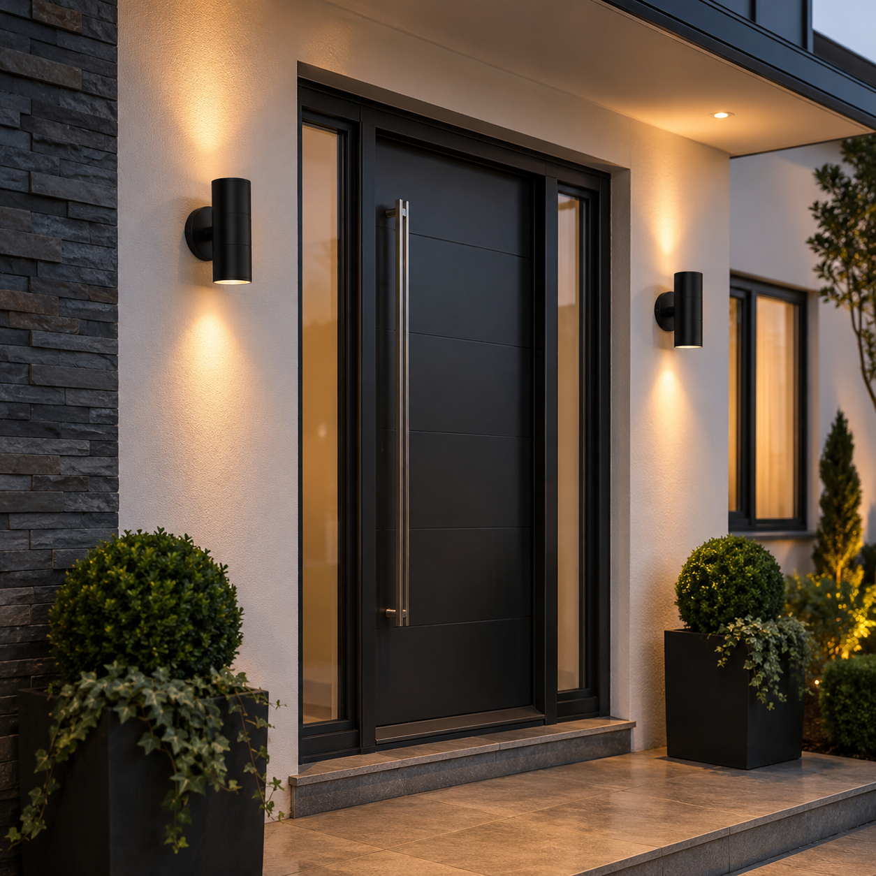 Cylindrical Up Down Outdoor Wall Light, Waterproof Garden Light