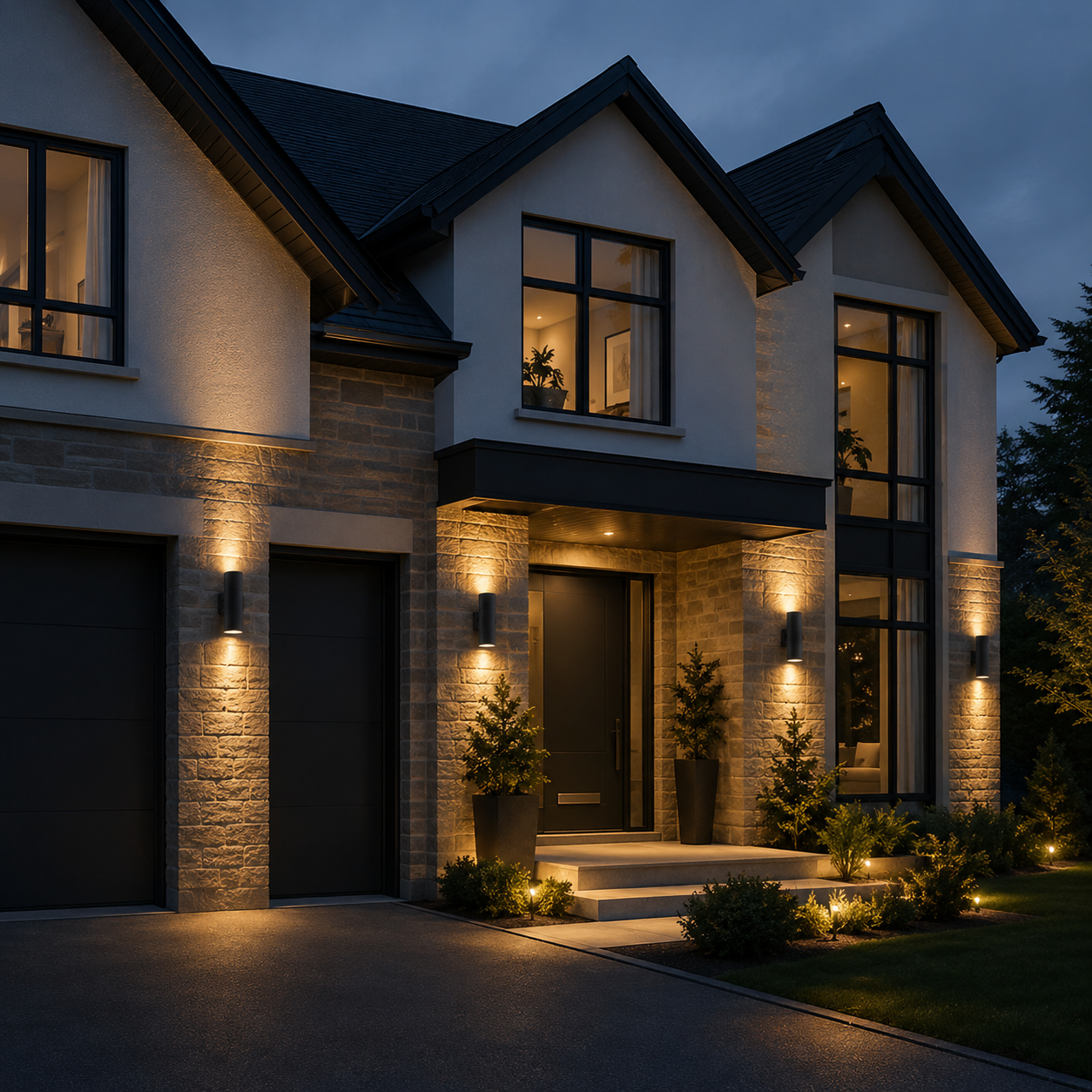 Cylindrical Up Down Outdoor Wall Light, Waterproof Garden Light
