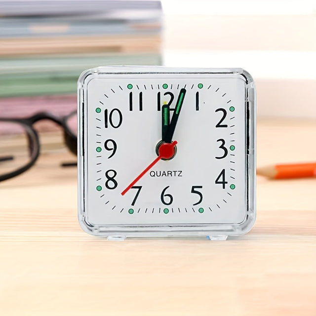 Simple White Square Alarm Clock