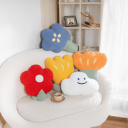 Fleece Flower Throw Cushion in Cotton with Cute Design