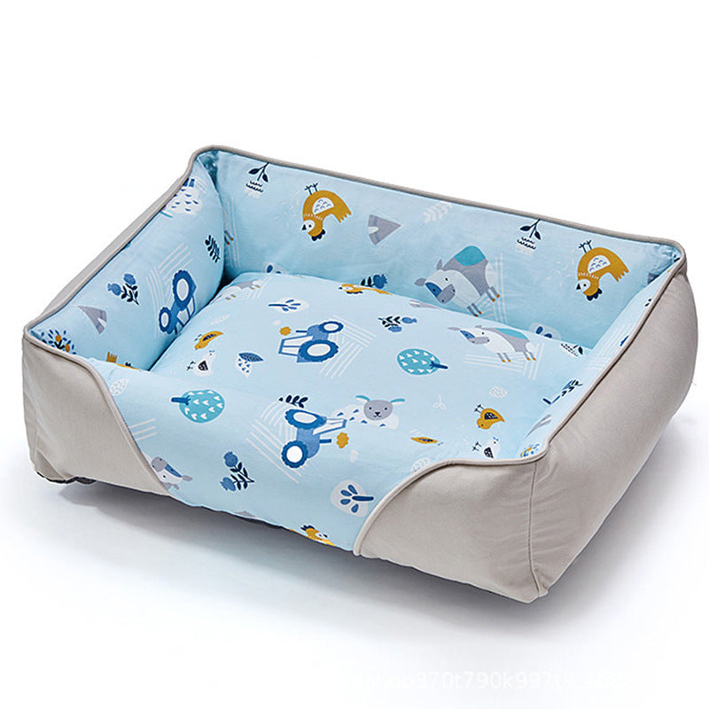 Four Walled Supportive Pet Bed Cozy Durable Eco Friendly