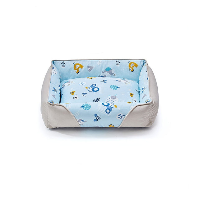 Four Walled Supportive Pet Bed Cozy Durable Eco Friendly