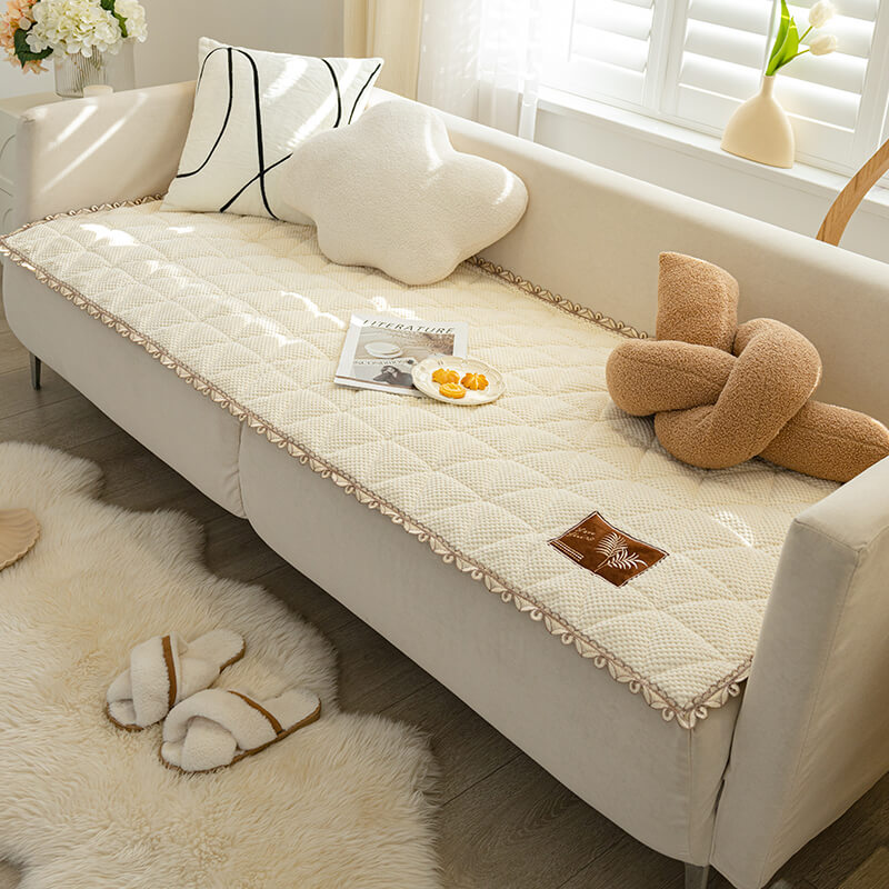 Bread Shape Chenille Non-slip Couch Cover for Sofa
