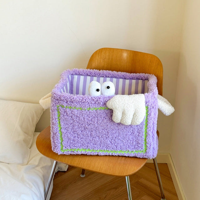Adorable Monster Storage Basket Stylish Durable Portable Lambswool
