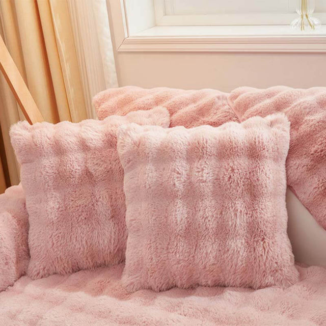Cozy Plush Solid Colour Non-slip Couch Cover for Comfort