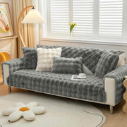 Cozy Plush Solid Colour Non-slip Couch Cover for Comfort