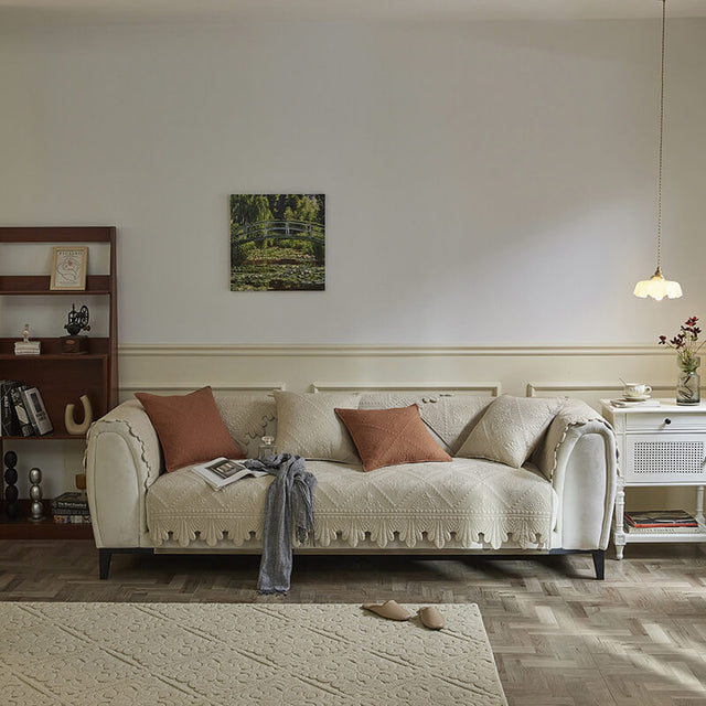 Fashion Leaf Trim Cotton Washable Couch Cover 70x70 cm