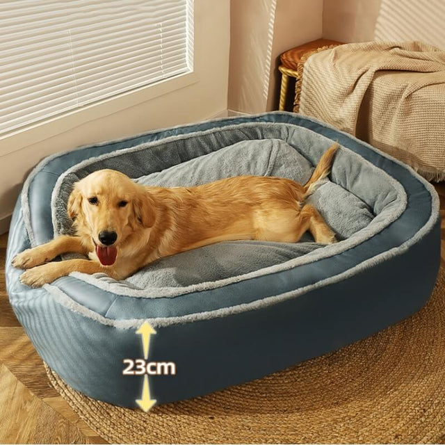 Large Deep-Sleep Orthopedic Dog Bed Plush Polyester Comfort