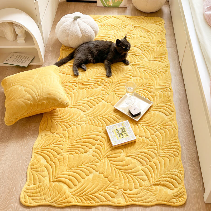 Leaf Cotton Mat Anti-scratch Protective Couch Cover 70x210