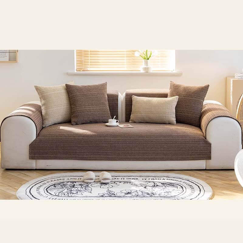 Nature Linen Handwoven Anti-scratch Couch Cover 70x70 cm