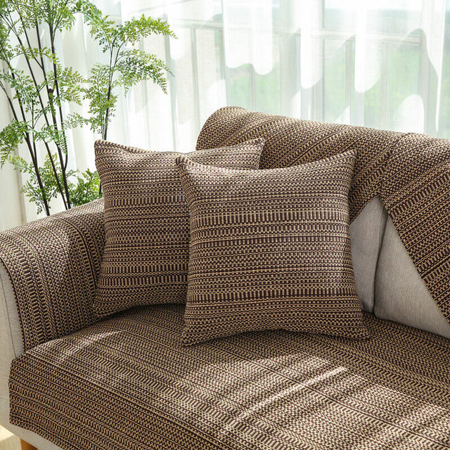 Nature Linen Handwoven Anti-scratch Couch Cover 70x70 cm
