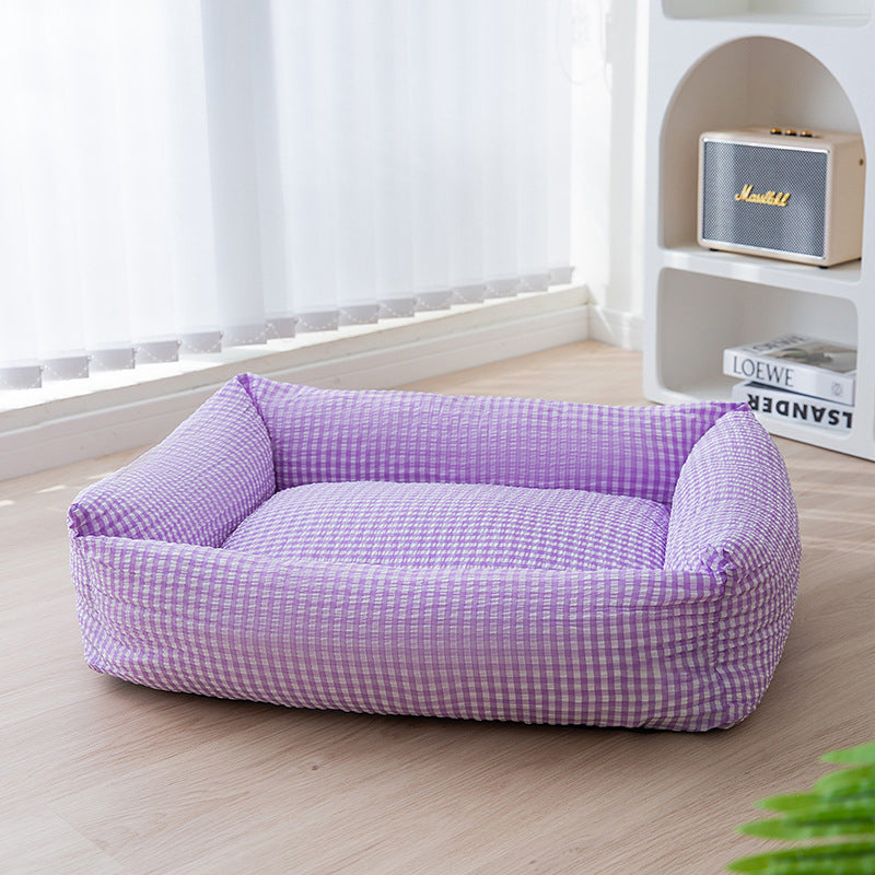 Cozy Bolstered Dog Bed with Removable Cover Polyester