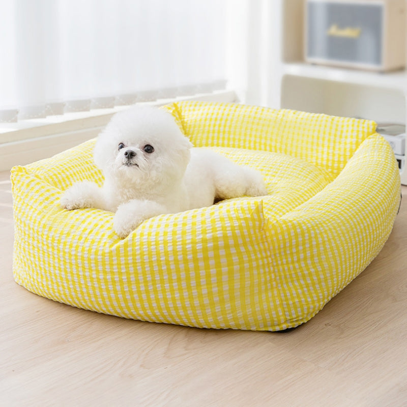 Cozy Bolstered Dog Bed with Removable Cover Polyester
