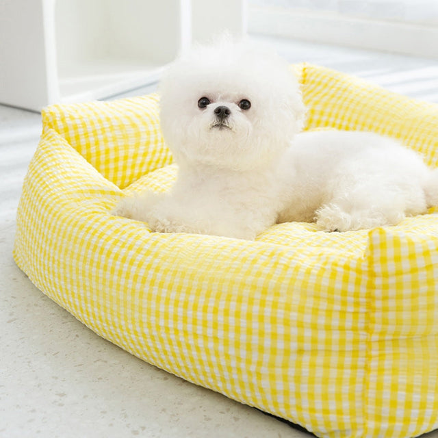 Cozy Bolstered Dog Bed with Removable Cover Polyester