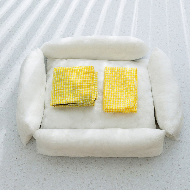 Cozy Bolstered Dog Bed with Removable Cover Polyester