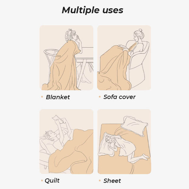 Solid Colour Fleece Furniture Protector Couch Cover Soft Cozy