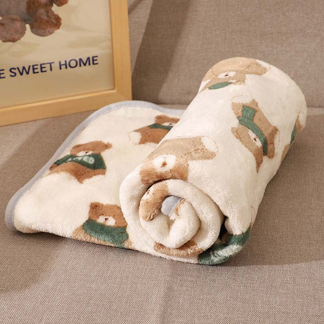 Cozy Flannel Pet Blanket Soft Colorful Multipurpose Use