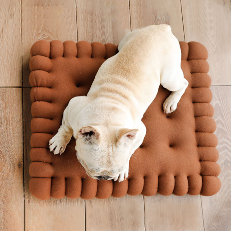 Whimsical Biscuit Dog Bed Cozy Soft Durable Quick Dry