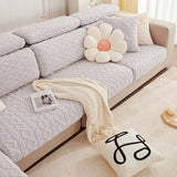 Full Wrap Soft Fleece Stretch Couch Cover for All Seasons