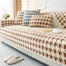 Houndstooth Plush Mat Furniture Protection Anti-Slip Cover