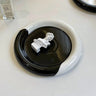 Geometric Design Ceramic Plate for Stylish Serving 20cm