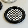 Geometric Design Ceramic Plate for Stylish Serving 20cm