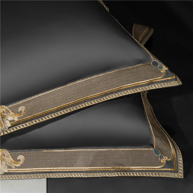 Grigio Premium Embroidered Duvet Cover Set