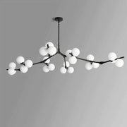Heritage Scandinavian Chandelier – Modern Branch Design with Ambient Glass Globes