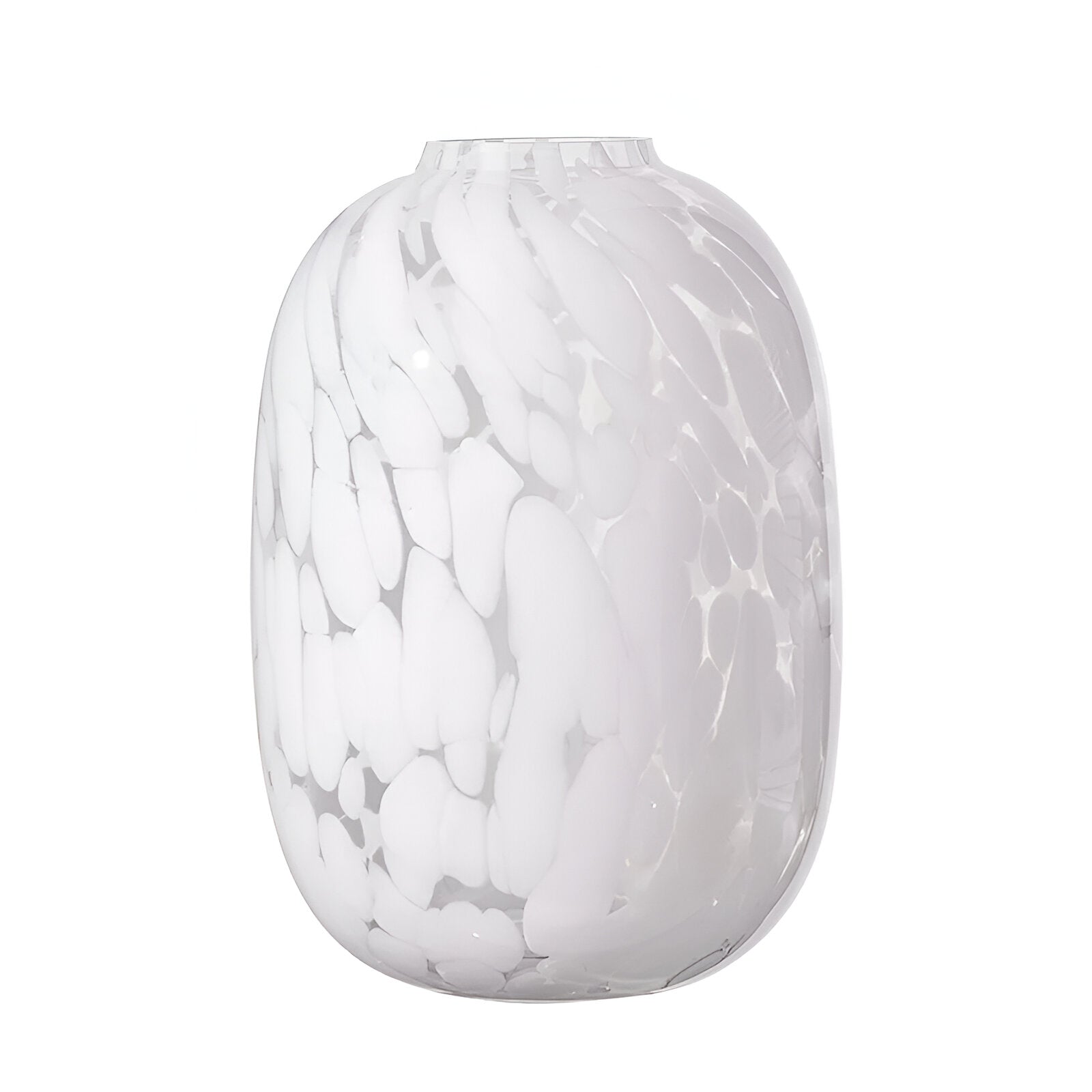 High Sense Marble Effect Glass Vase for Elegant Decor