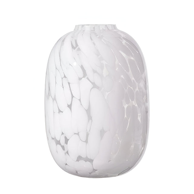 High Sense Marble Effect Glass Vase for Elegant Decor