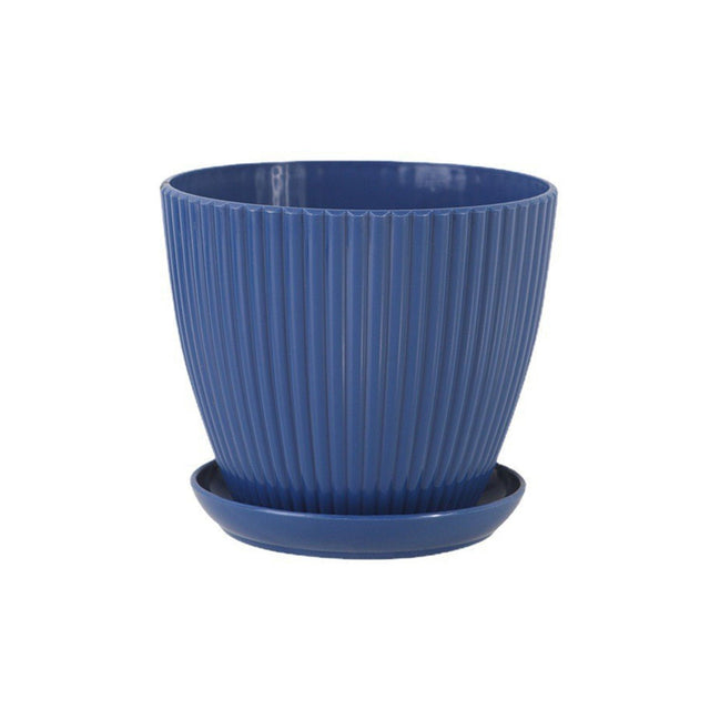Home Garden Plant Pot With Tray - Modern Plastic Design