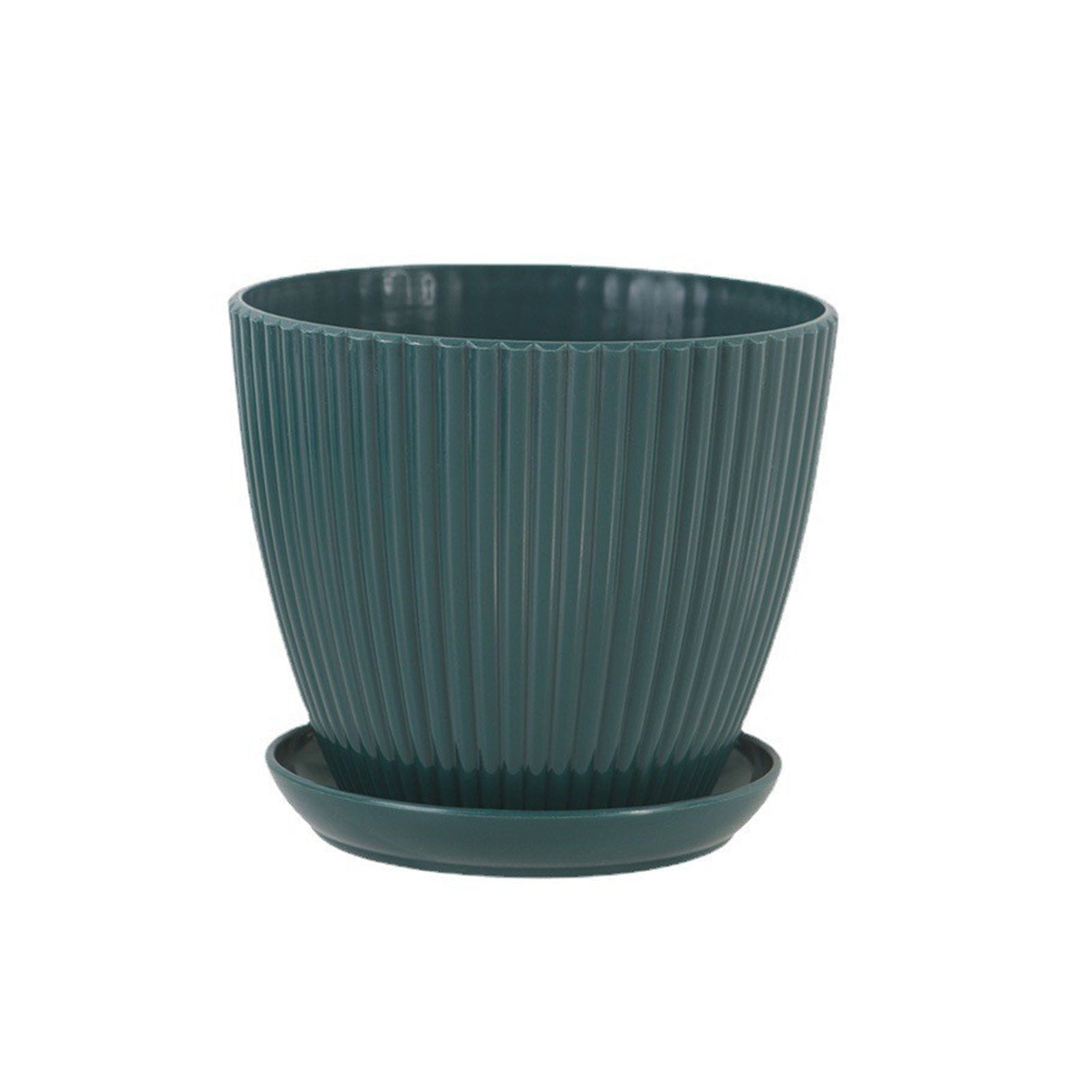 Home Garden Plant Pot With Tray - Modern Plastic Design