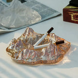 Ice Style Mountain Glass Ashtray Decoration for Home Use