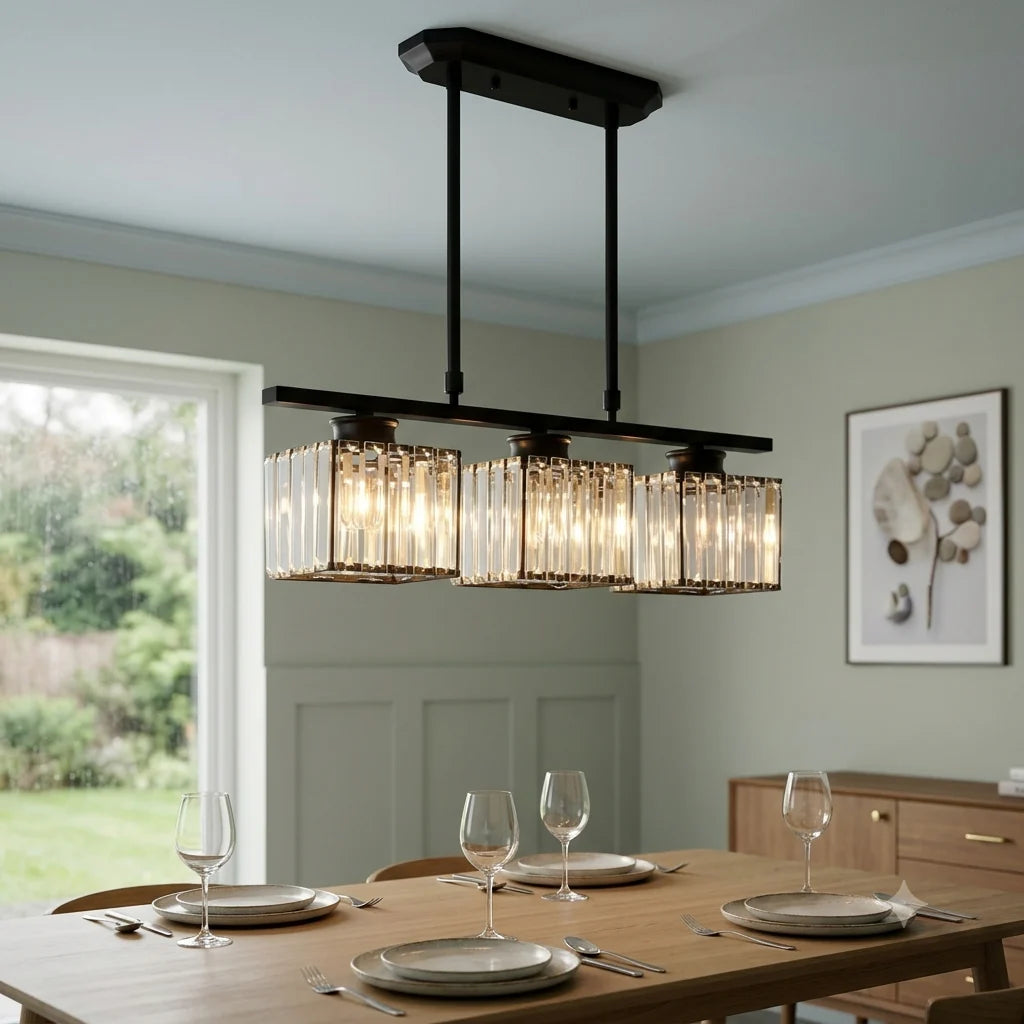 Multi-Head Glass Island Pendant & Ceiling Light for Kitchen and Dining Room