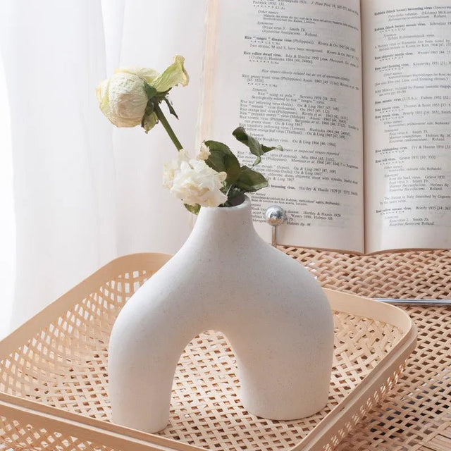Irregular Minimalist Ceramic Vase Set for Modern Decor